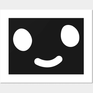 Smiley Doodle Friend - White Posters and Art